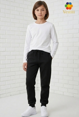 Pantaloni de sport din molton negru