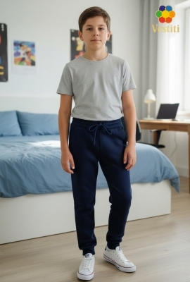 Pantaloni de sport 3 fire albastru închis