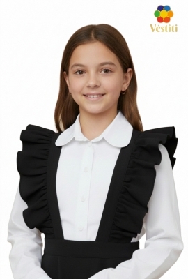 Bretele late cu volan negru