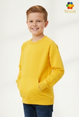 Hanorac fără glugă, 2 fire galben