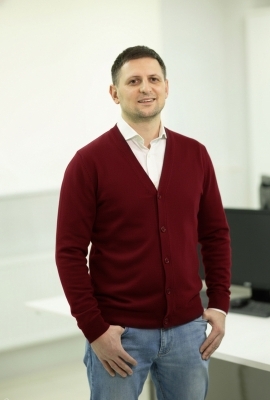 Кофта на пуговицах для мужчин, бордовая