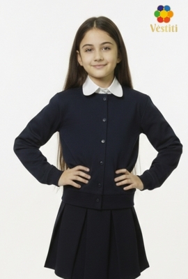 Bluza cu nasturi, albastru închis