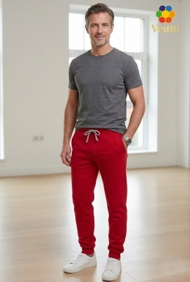 Pantaloni de sport 3 fire roșu