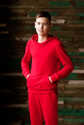 Sweatshirt, 3-ply, with hood