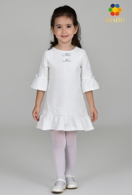 Rochie albă din jacquard