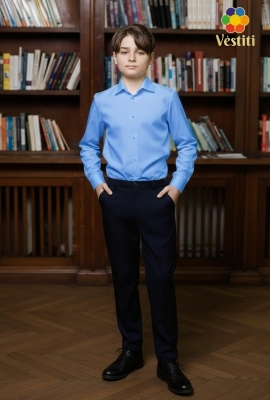 Классическая рубашка, голубая