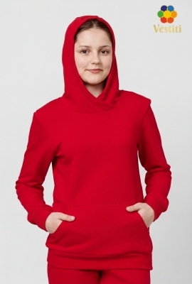 Hanorac cu glugă, 3 fire roșu