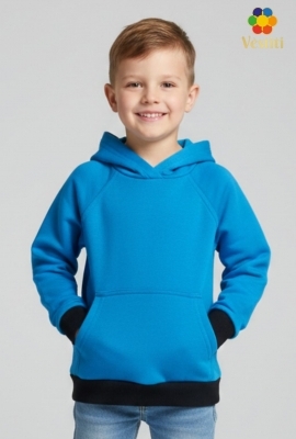 Hanorac cu glugă, 3 fire turcoaz