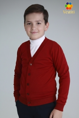 Кофта на пуговицах, бордовая