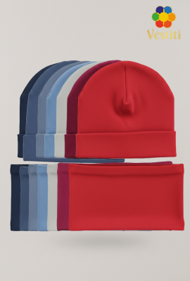 Комплект (шапка + снуд) хлопковый