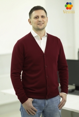 Bluza cu nasturi, bordo