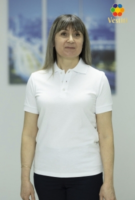 Tricou polo, alb mâneca scurtă