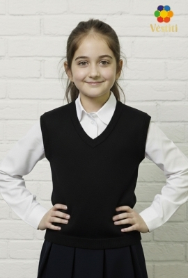 Vestă tricotată neagră