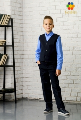 Классический жилет, темно-синий