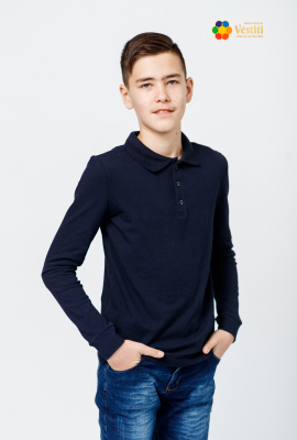 Polo shirt, long sleeve