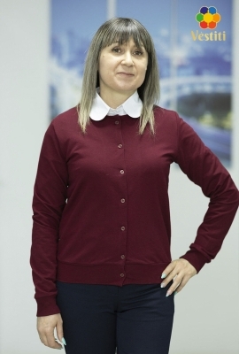 Bluza cu nasturi, bordo