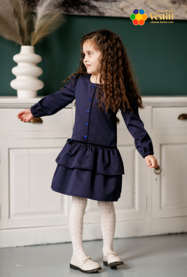 Jacquard dress, dark blue