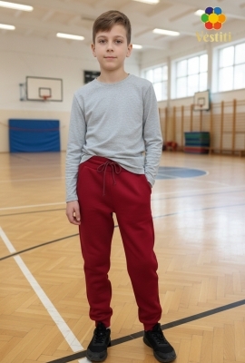Pantaloni de sport 3 fire bordo