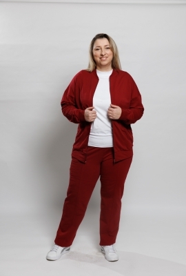 Спортивный костюм, бордовый